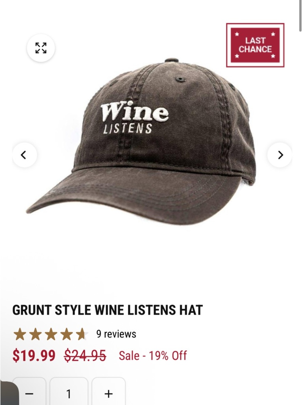 Wine Listens Cap by GRUNT STYLE